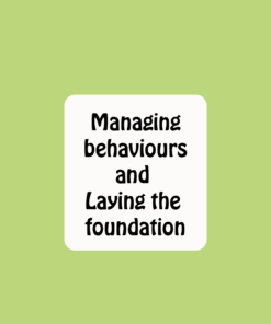 Managing Behavior and Laying the Foundation
